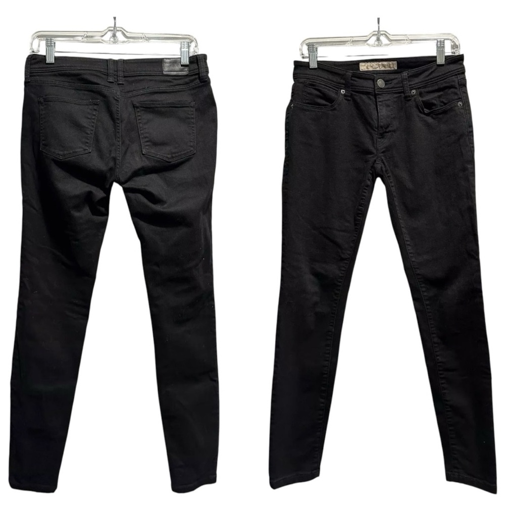 BURBERRY JEANS black 28 low rise skinny NEW cotton stretch classy slimming